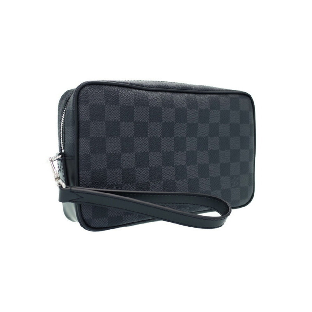 Louis Vuitton Damier Bag Pochette Black Shoulder Graphite Kasai